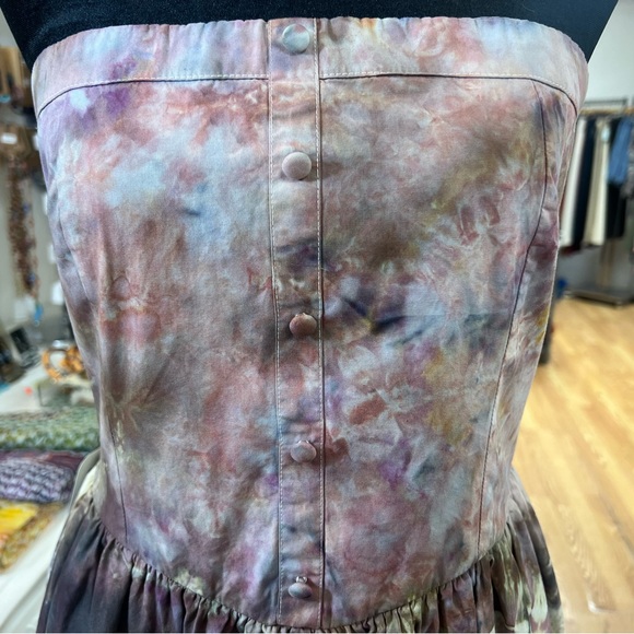 Hand dyed by me-NWOT Wrangler strapless dress - Picture 4 of 8